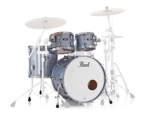 Pearl - Masters Maple/Gum 4-Piece Shell Pack (22,10,12,16) with Chrome L-Rod - Crystal Rain