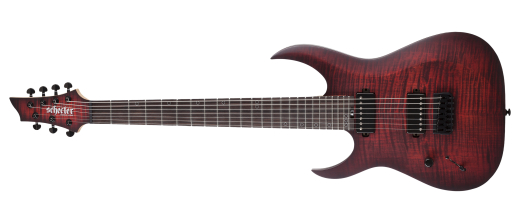 Schecter - Sunset-7 Extreme Electric Guitar, Left-Handed - Scarlet Burst