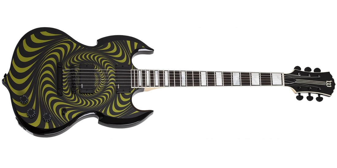 Wylde Barbarian Electric Guitar - Grimmest Green Bullseye