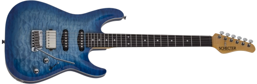 Schecter - California Classic Electric Guitar with Hardshell Case - Transparent Sky Burst