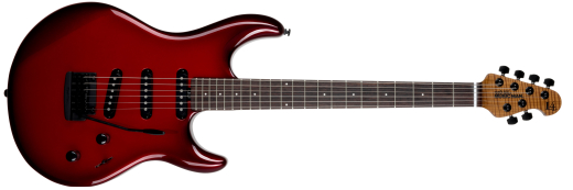 Ernie Ball Music Man - Luke 4 SSS, Roasted Figured Maple/Rosewood Fingerboard with Case - Scoville Red