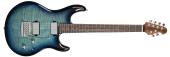 Ernie Ball Music Man - Luke 4 HH, Roasted Figured Maple\/Rosewood Fingerboard with Case - Blue Dream