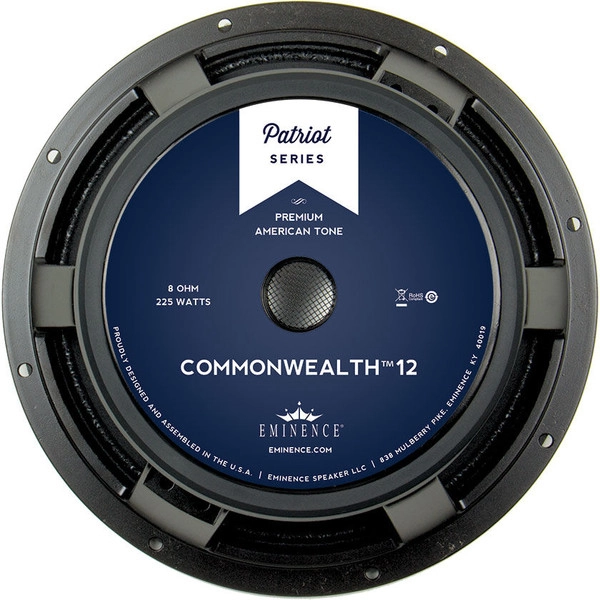 Patriot Commonwealth-12, 225 Watt, 8 Ohm Guitar Speaker - 12\'\'
