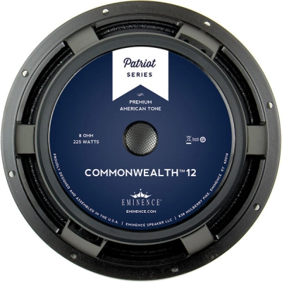 Patriot Commonwealth-12, 225 Watt, 8 Ohm Guitar Speaker - 12\'\'