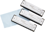 Blues Deluxe 3 Pack Harmonicas with Case