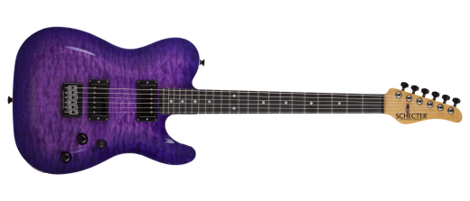 Schecter - PT Classic Electric Guitar with Hardshell Case - Purple Burst