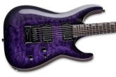 LTD H-1000 EverTune Quilted Maple Electric Guitar - See Thru Purple Sunburst