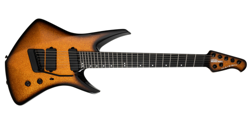 Kaizen Apollo 7-String Multi-Scale Electric Guitar with Case - Ember Burst