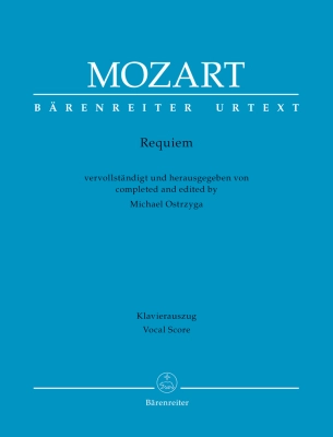 Baerenreiter Verlag - Requiem - Mozart/Ostrzyga - Vocal Score - Book