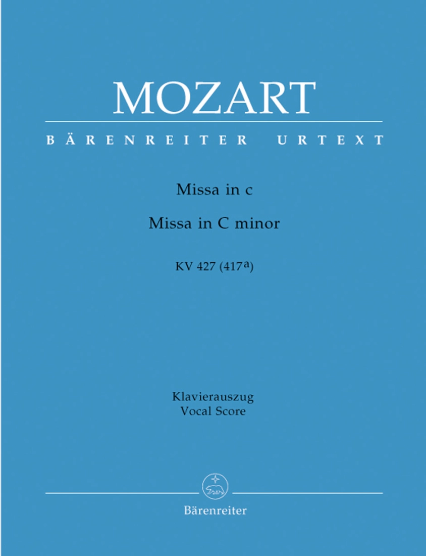 Missa in C minor K. 427 \'\'Great Mass in C minor\'\' - Mozart/Holl/Kohler - Vocal Score - Book