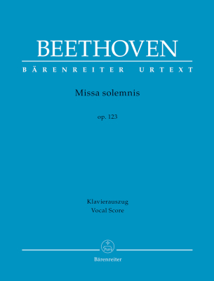 Baerenreiter Verlag - Missa solemnis opus123 Beethoven, Cooper Partition vocale SATB Livre