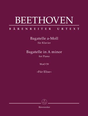 Baerenreiter Verlag - Bagatelle for Piano in A minor WoO 59 Fur Elise - Beethoven/Aschauer - Piano - Sheet Music