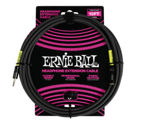 Ernie Ball - Headphone Extension Cable 3.5mm to 3.5mm - 10 foot