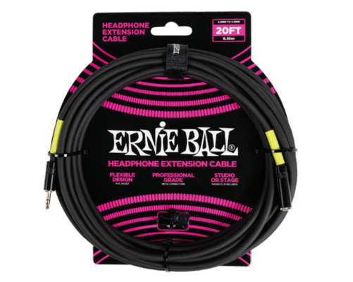 Ernie Ball - Headphone Extension Cable 3.5mm to 3.5mm - 20 foot