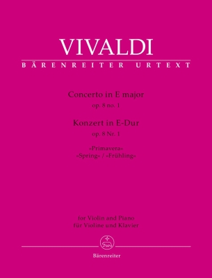 Baerenreiter Verlag - Concerto for Violin and Piano E major op. 8, No. 1 Spring - Vivaldi/Hogwood - Violin/Piano - Book
