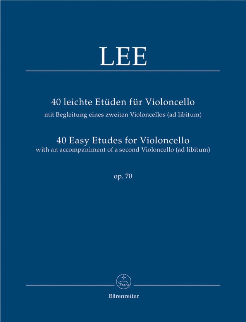 40 Easy Etudes for Violoncello with an Accompaniment of a 2nd Violoncello (ad lib.) op. 70 - Book