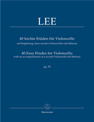 Baerenreiter Verlag - 40 Easy Etudes for Violoncello with an Accompaniment of a 2nd Violoncello (ad lib.) op. 70 - Book