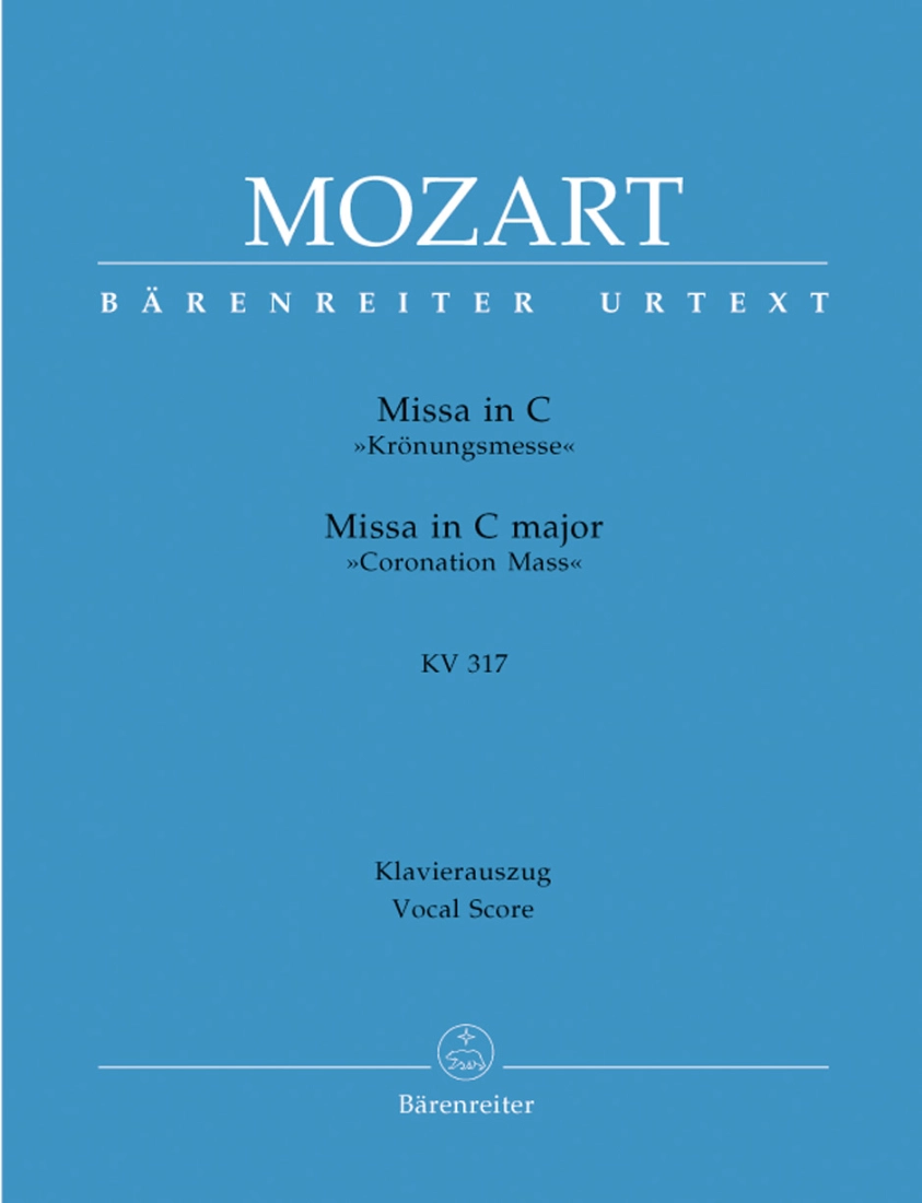 Missa in C major K. 317 \'\'Coronation Mass\'\' - Mozart/Holl - Vocal Score - Book