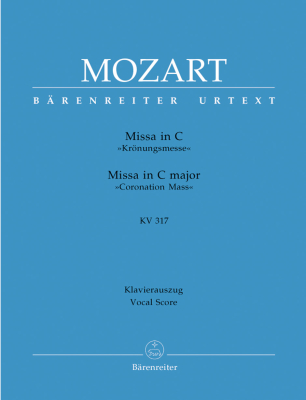 Baerenreiter Verlag - Missa in C major K. 317 Coronation Mass - Mozart/Holl - Vocal Score - Book