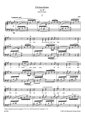 Dichterliebe op. 48 - Schumann/Heine/Ewert - High Voice/Piano - Book