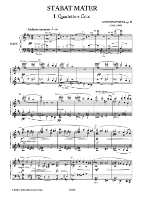 Stabat Mater op. 58 - Dvorak/Kachlik/Srnka - Vocal Score - Book