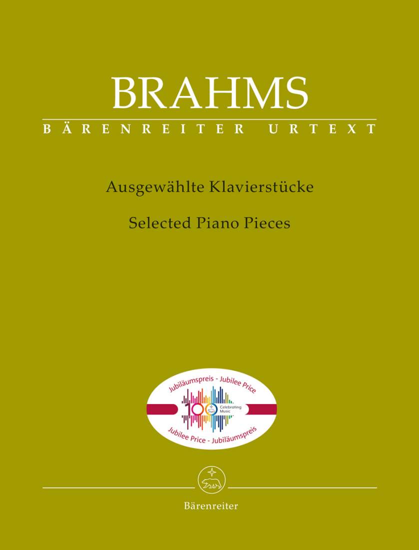 Selected Piano Pieces (Jubilee Edition) - Brahms - Piano - Book
