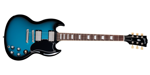 Gibson - SG Standard61  cordier Stopbar (fini Pelham Blue Burst, tui rigide inclus)