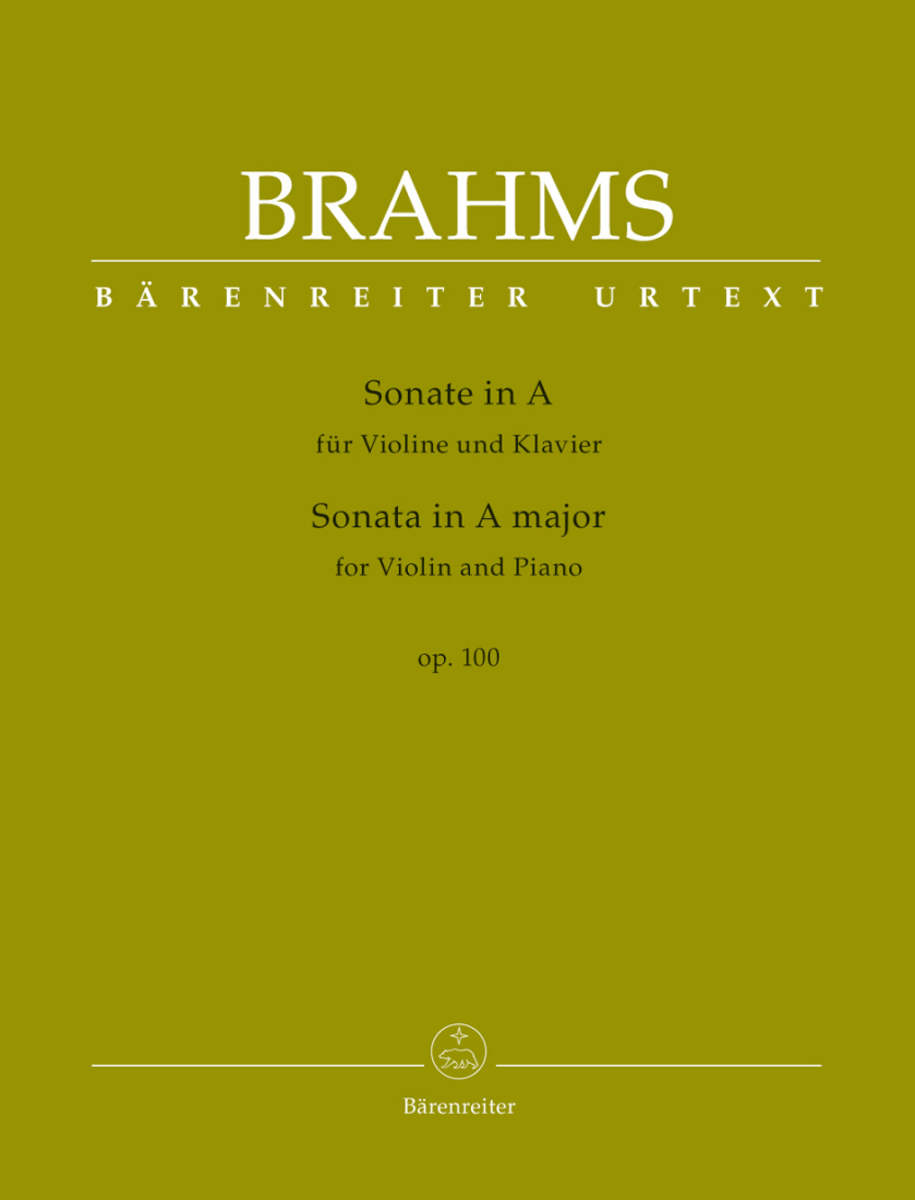 Sonata in A major op. 100 - Brahms/Brown/Da Costa - Violin/Piano - Book