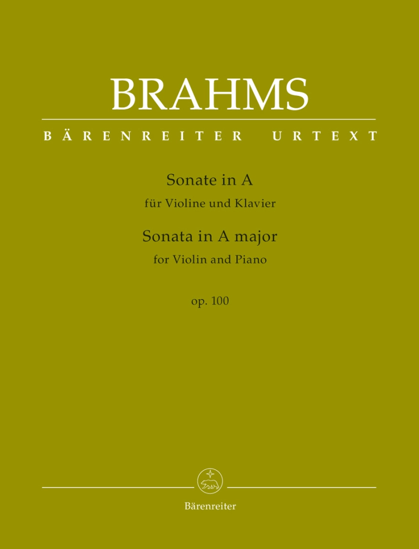 Sonata in A major op. 100 - Brahms/Brown/Da Costa - Violin/Piano - Book