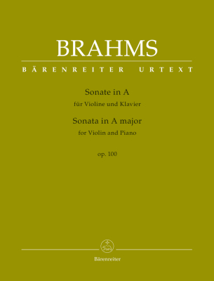 Baerenreiter Verlag - Sonata in A major op. 100 - Brahms/Brown/Da Costa - Violin/Piano - Book