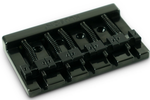 Kluson - High Mass 5-String Bass Bridge Zinc with Brass Saddles - Black