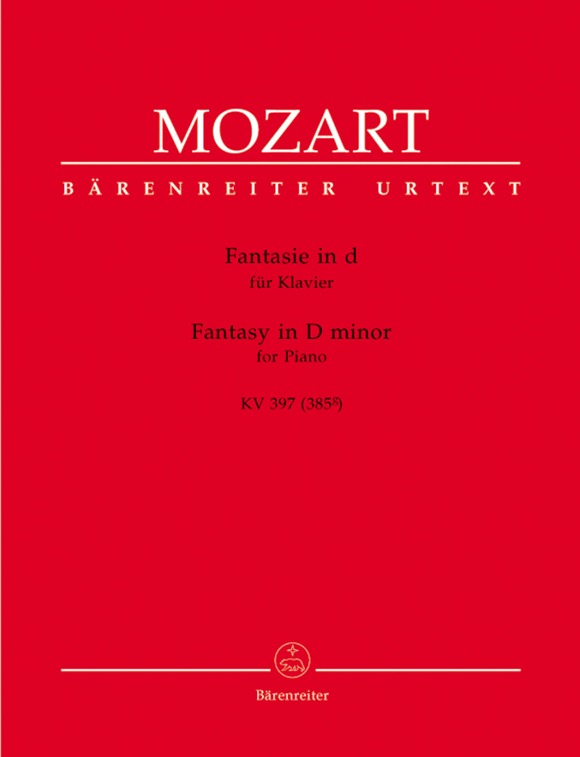 Fantasy in D minor K. 397 (385g) - Mozart /Plath /Kirschnereit - Piano - Sheet Music