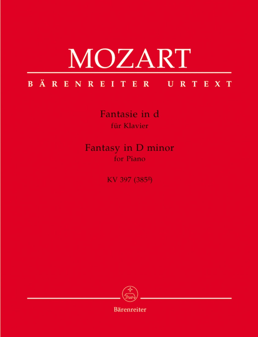 Fantasy in D minor K. 397 (385g) - Mozart /Plath /Kirschnereit - Piano - Sheet Music