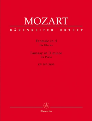 Baerenreiter Verlag - Fantasy in D minor K. 397 (385g) - Mozart /Plath /Kirschnereit - Piano - Sheet Music