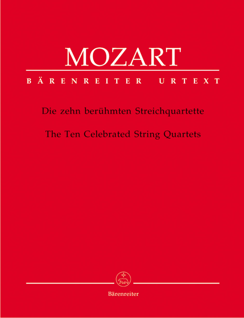 The Ten Celebrated String Quartets K. 387, 421, 458, 428, 464, 465, 499, 575, 589, 590 - Mozart/Finscher - String Quartet - Parts Set