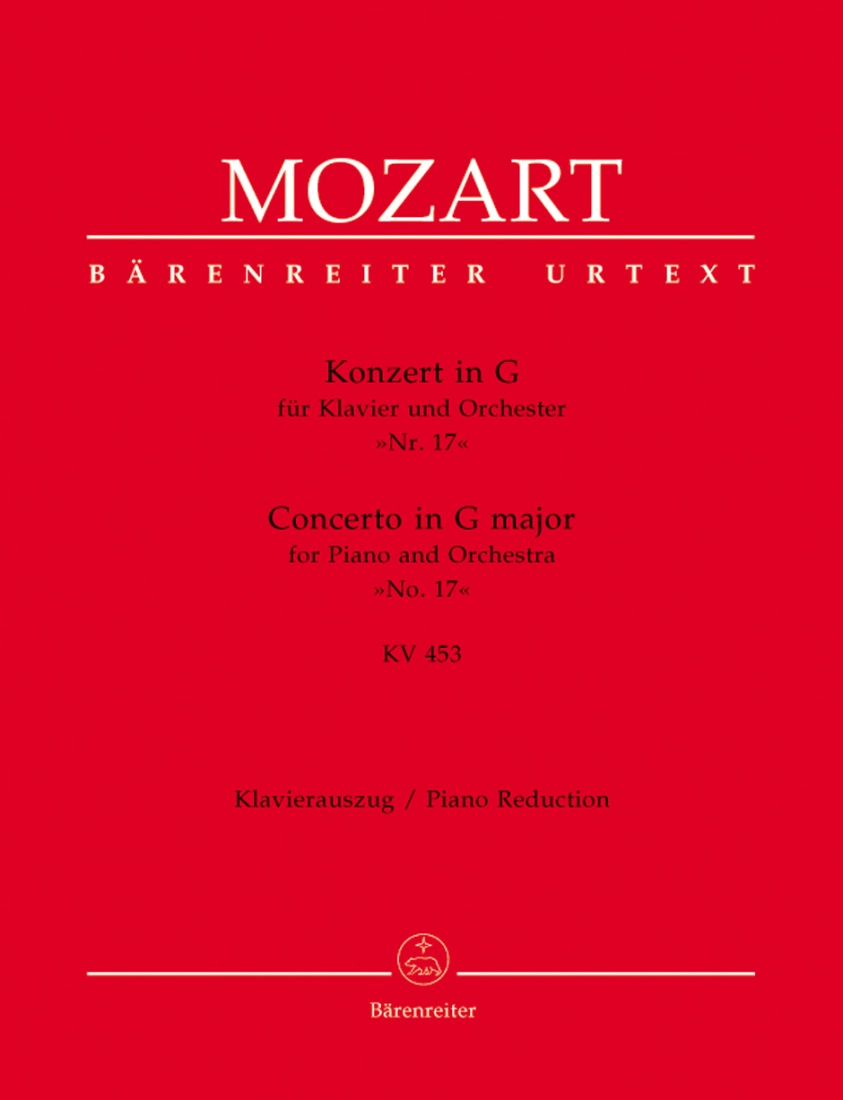 Concerto for Piano and Orchestra no. 17 in G major K. 453 - Mozart/Badura-Skoda - Piano/Piano Reduction - Book