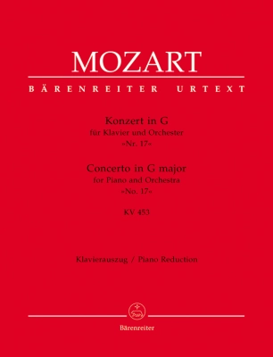 Baerenreiter Verlag - Concerto for Piano and Orchestra no. 17 in G major K. 453 - Mozart/Badura-Skoda - Piano/Piano Reduction - Book