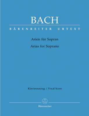 Baerenreiter Verlag - Arias for Soprano - Bach/Lehmann - Vocal Score - Book
