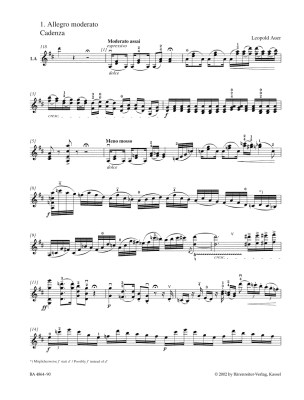 Concerto no. 2 in D major K. 211 - Mozart/Mahling - Violin/Piano Reduction - Book