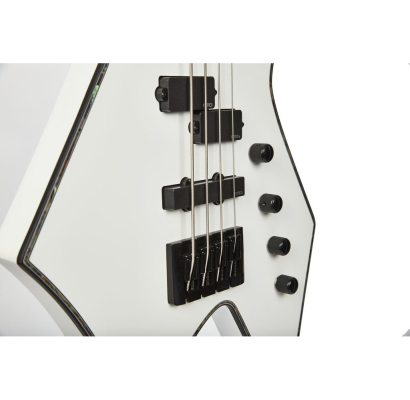 Chris Kael Signature Warlock Electric Bass - Satin White