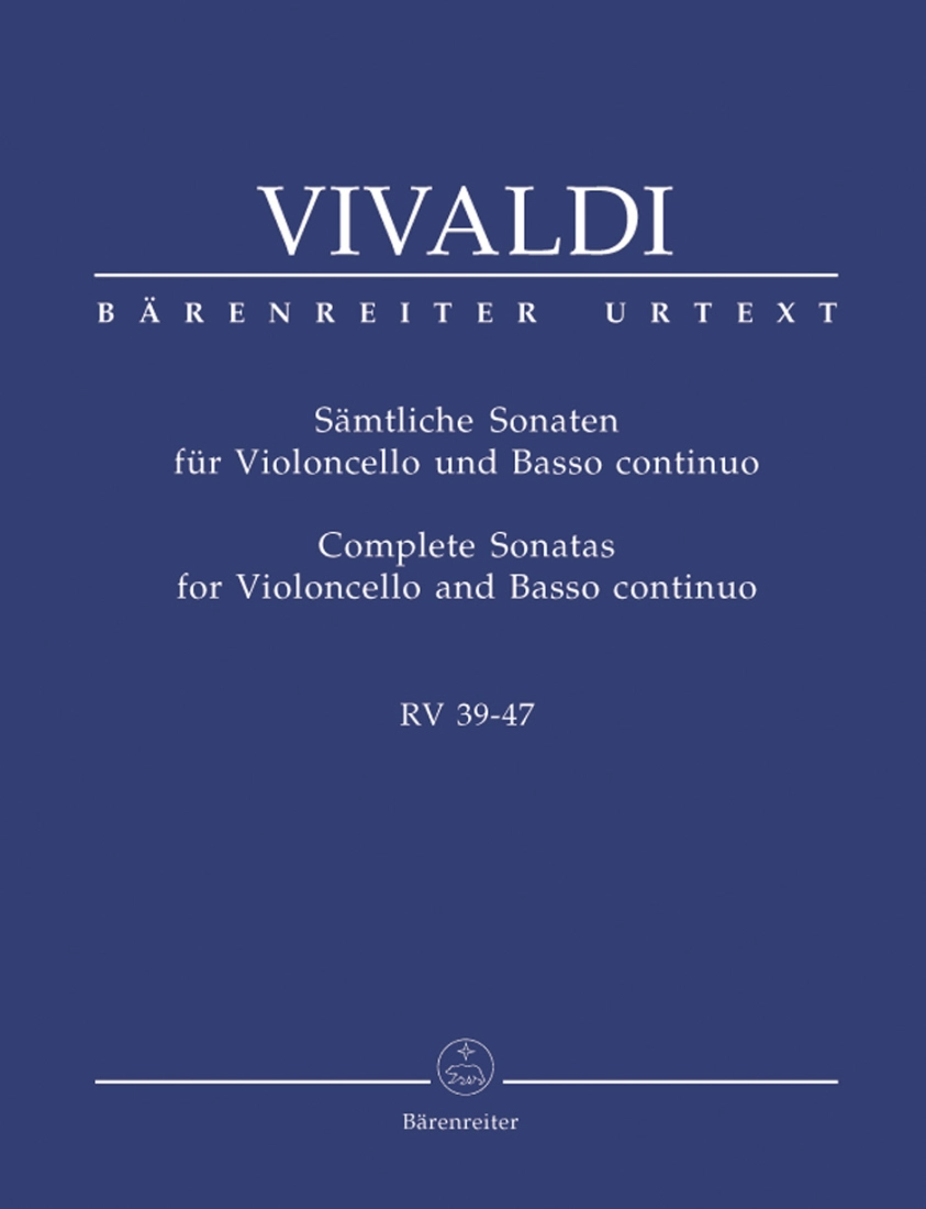 Complete Sonatas RV 39-47 - Vivaldi/Hoffmann - Cello/Basso Continuo - Book