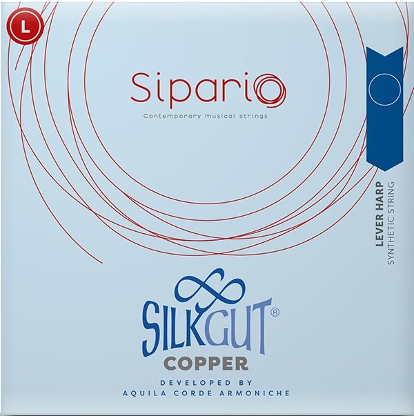 Silkgut Copper Synthetic Single Harp String, 4th Octave - A