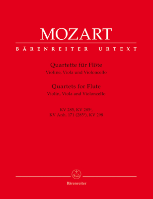 Baerenreiter Verlag - Quartets for Flute, Violin, Viola and Violoncello - Mozart/Pohanka - Parts Set