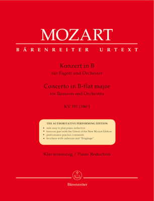 Concerto in B-flat major K. 191(186e) - Mozart/Giegling - Bassoon/Piano Reduction - Sheet Music