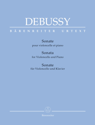 Baerenreiter Verlag - Sonata for Violoncello and Piano - Debussy/Back/Woodfull-Harris - Cello/Piano - Book