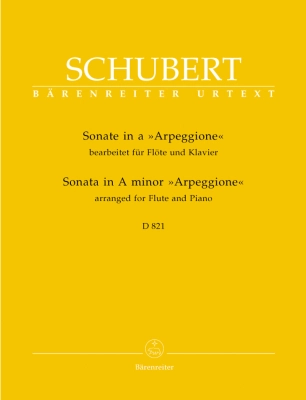 Baerenreiter Verlag - Sonata in A Minor D 821 Arpeggione - Schubert/Hunteler - Flute/Piano - Sheet Music