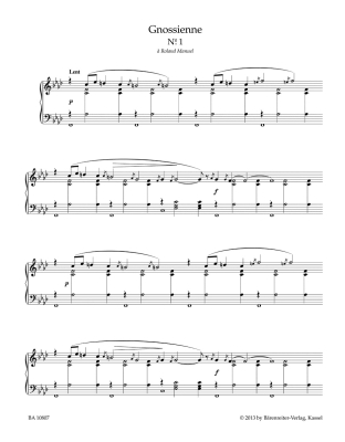 Gnossiennes - Satie/Rosteck - Piano - Book