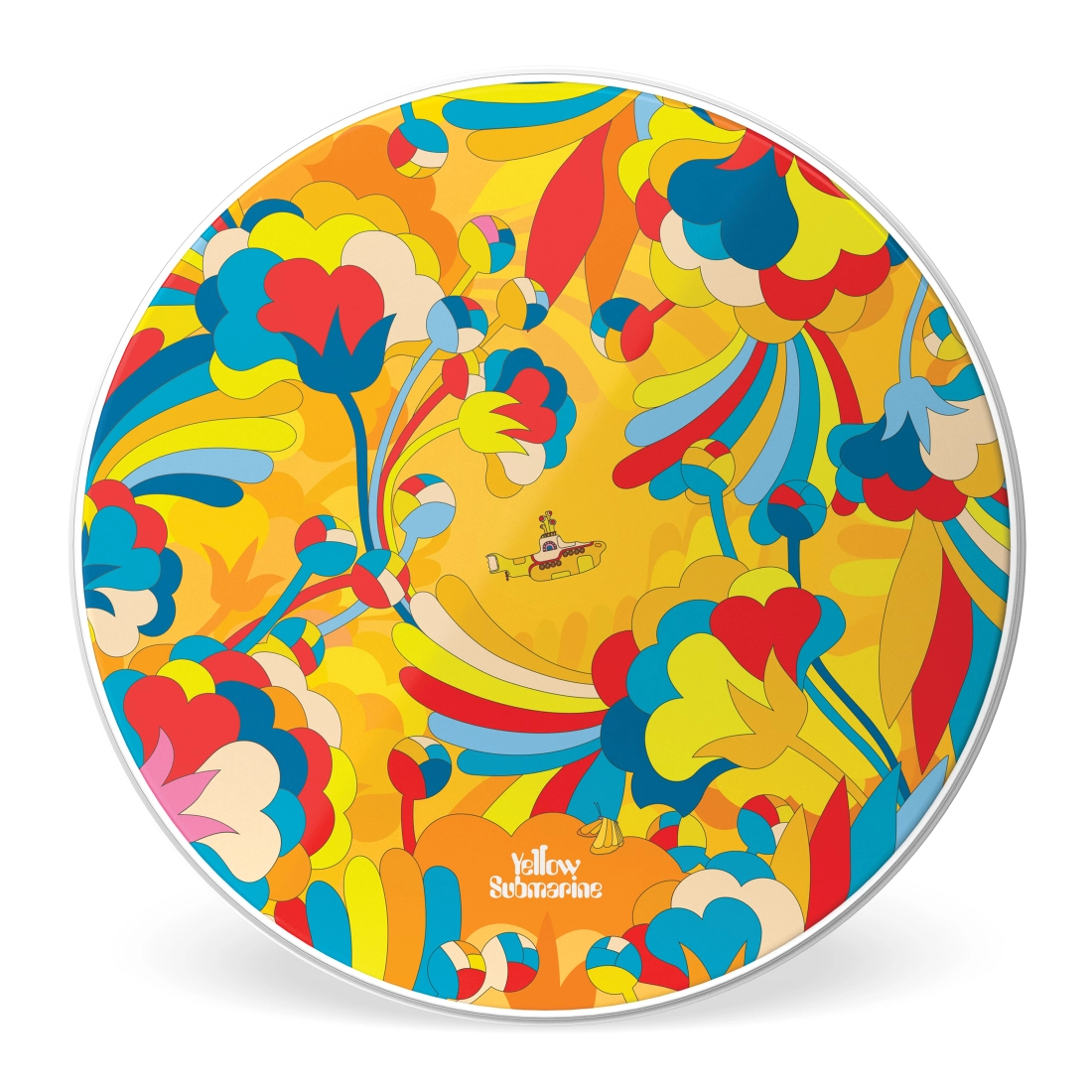 Yellow Submarine Resonant Bass Drumhead, Primrose Prairie - 20\'\'