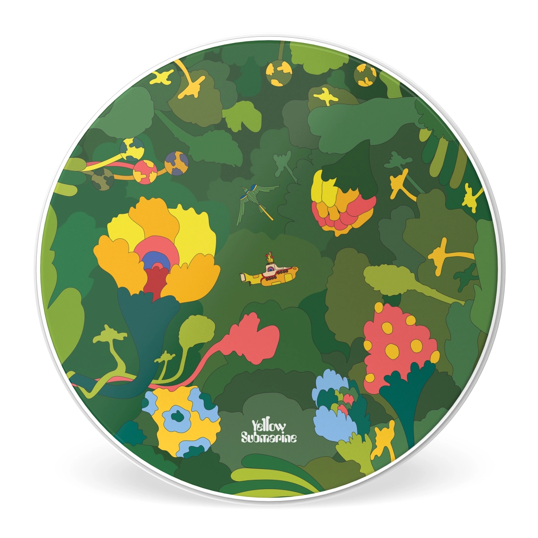 Yellow Submarine Resonant Bass Drumhead, Pepperland Woods - 20\'\'