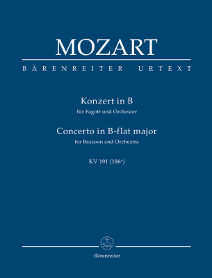 Baerenreiter Verlag - Concerto for Bassoon and Orchestra in B-flat Major KV 191 (186e) - Mozart/Giegling - Study Score - Book